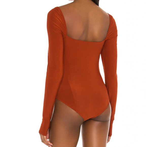 NWT We Are HAH Don't Be Square Long Sleeve Bodysuit Bronze Size Medium - Picture 4 of 15